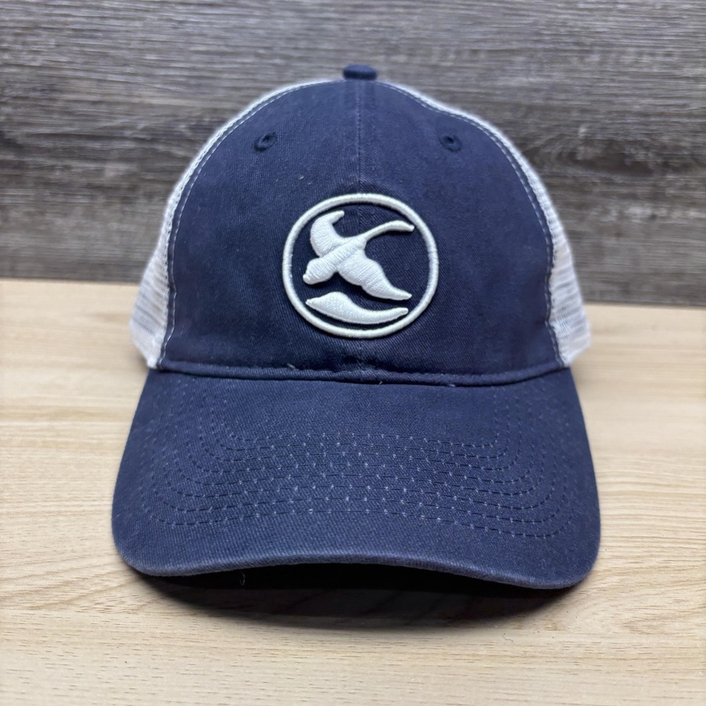 Outdoor Cap Hat Cap Strap Back Mens One Size Blue Mesh Trucker Bird Logo